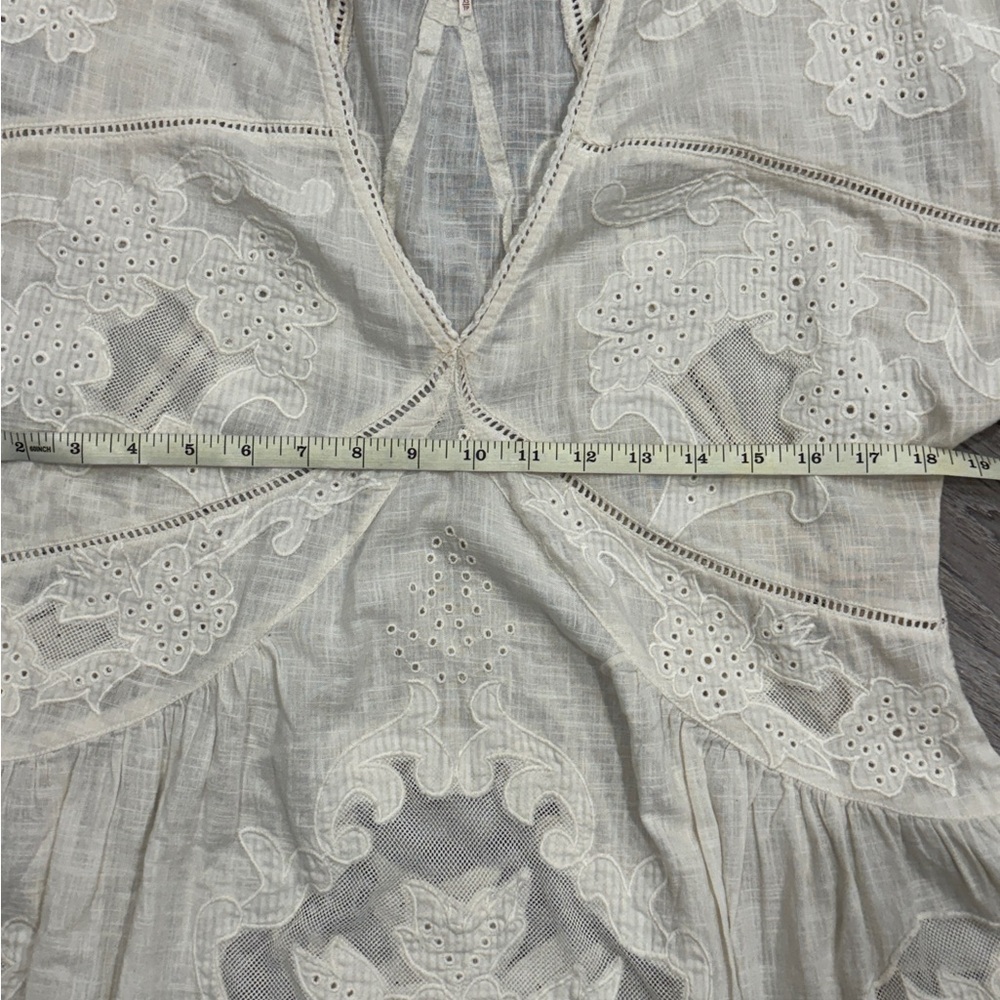 Free People Serenity V-Neck Eyelet Mini Dress - Picture 5 of 9